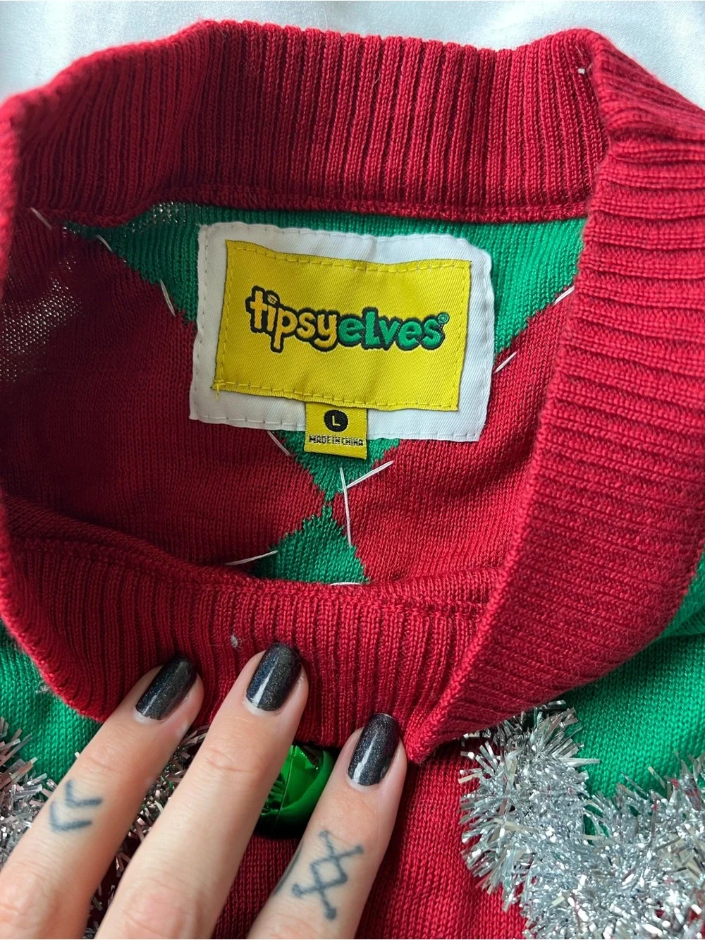 Tipsy Elves bold green baubles